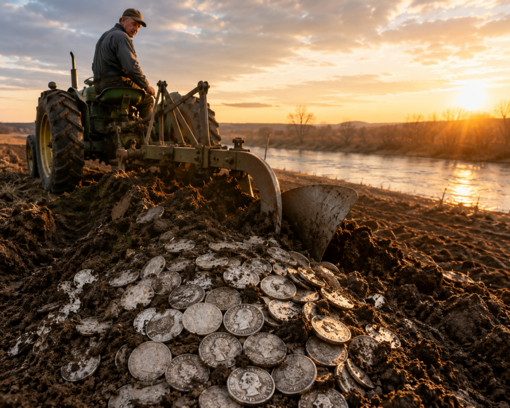 Buried Treasure in Iowa Field: Farmer Finds 2,000 Rare Silver Coins
